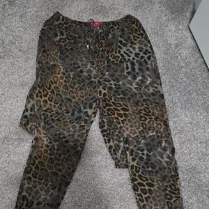Guess Animal Print Straight Leg Pants